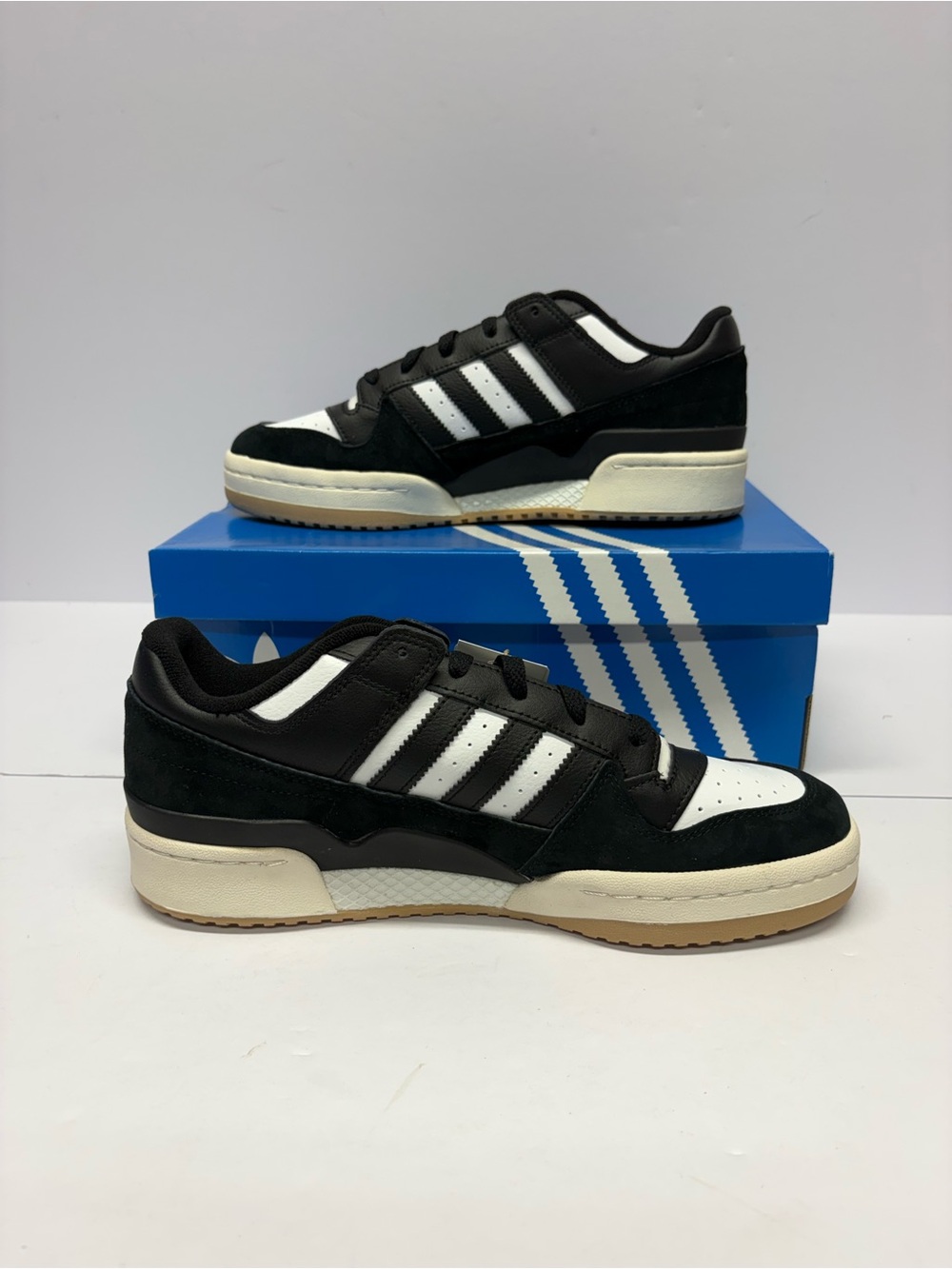 adidas Black and White Court-Inspired Low Sneakers